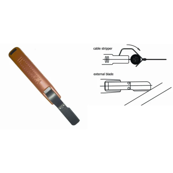 Cable stripper with adjustable internal blade & external knife, for Ø 8-28 mm cables, Length 190mm – CP-SC3-1C