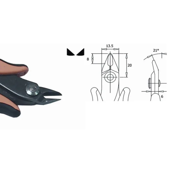 For a well finished cut. Suitable to work with plastic. Steel thickness 3.0 mm. Length 138 mm. Copper wire 1.02 mm – CP-TR30BD