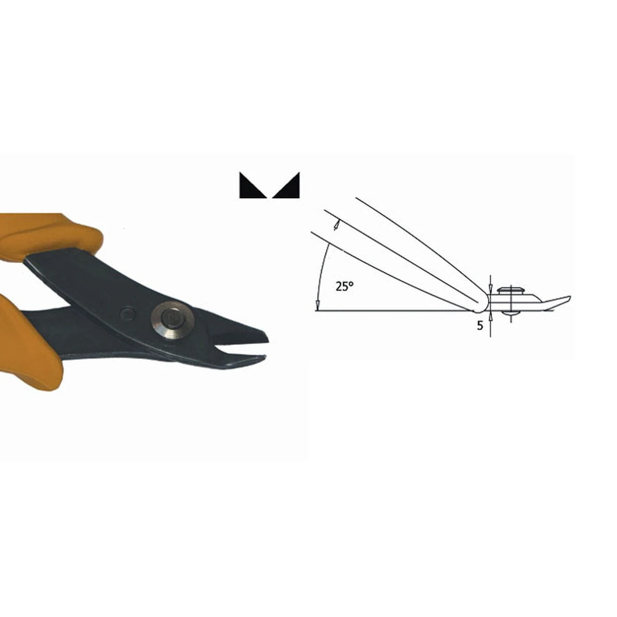 Steel thickness 2.5 mm. Tool length 165 mm. Copper wire 1.3 mm – CP-TR25L25D
