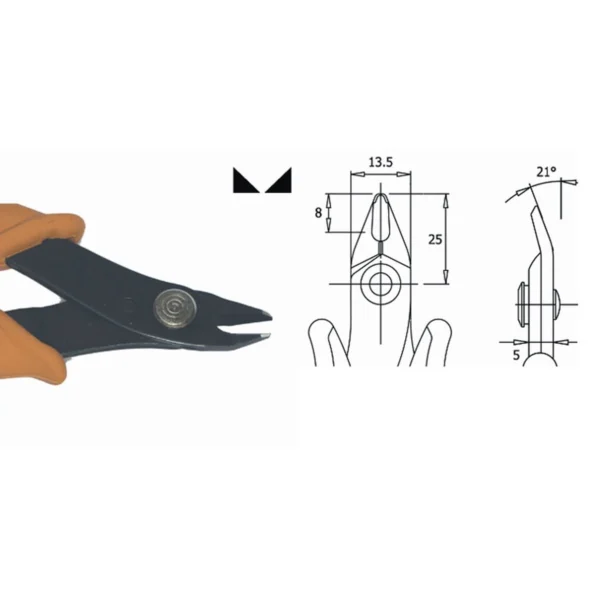 Standard tool, reduces force needed by the operator. Steel thickness 2.5 mm. Length 165 mm. Copper wire 1.3 mm – CP-TR25L