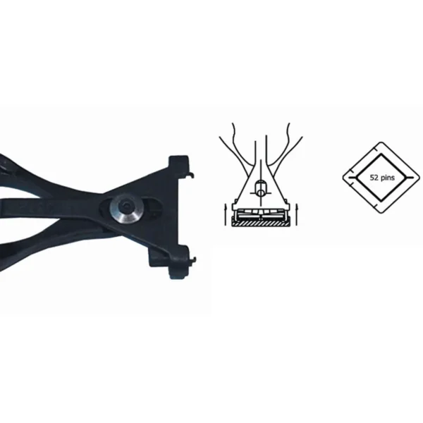Tool for the extraction of 52 pin PLCC from the socket, Length 152mm – CP-PLCC52