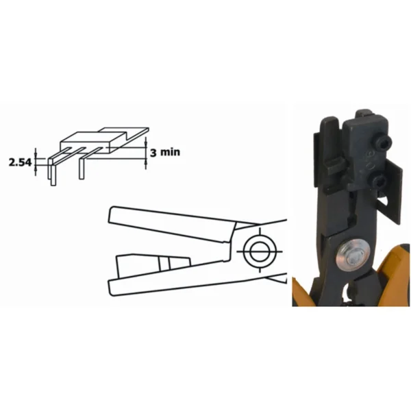 Forms the 3 component leads of TO 220 at 90°. Central Lead will be longer than side leads by 2.54mm – CP-PN5050-6D