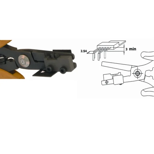Forming the 5 component leads of TO 220 at 90°. Leads 1-3-5 will be shorter than leads 2-4 by 2.54mm – CP-PN5050-21D