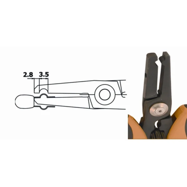 C-shape forming pliers, its special radius enables easy handling. Steel thickness 5mm, Length 150mm – CP-PNG5000D