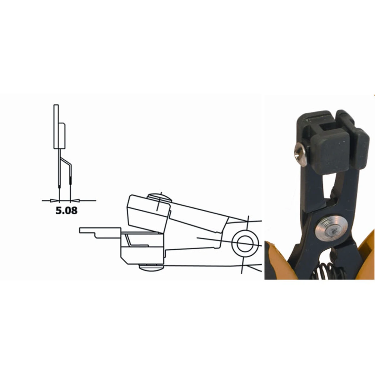 Forms the central lead of TO 247 & TO 220 at 5.08mm pitch. ESD. Steel thickness 5mm, Length 158mm – CP-PN5050-3D