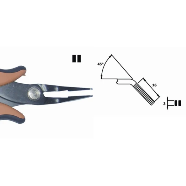 Internally serrated, bent at 45°. Steel thickness 3,0mm, Length 152mm – CP-PNB2007