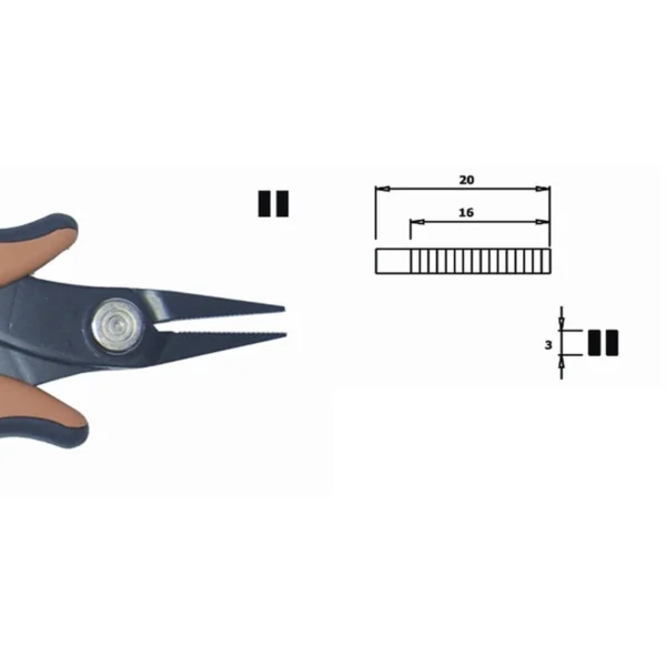 Suitable for all component types. Model making. Steel thickness 3.0mm, Length 146mm – CP-PN2003