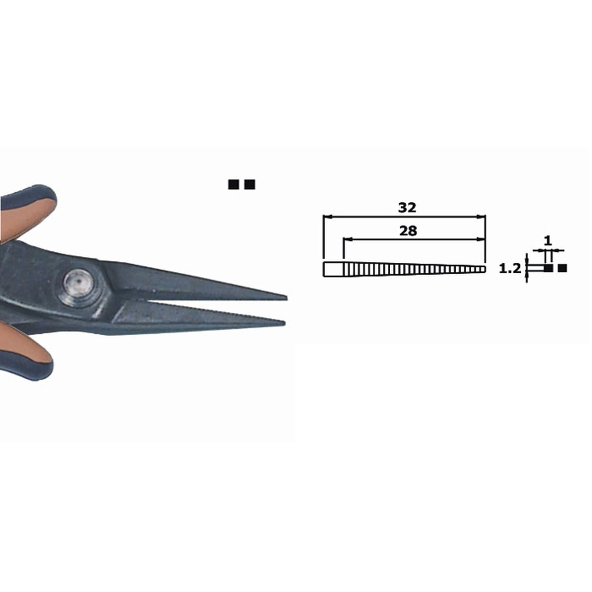 Ideal to be used in difficult to reach areas. Model making. Steel thickness 3.0mm, Length 160mm – CP-PN2005
