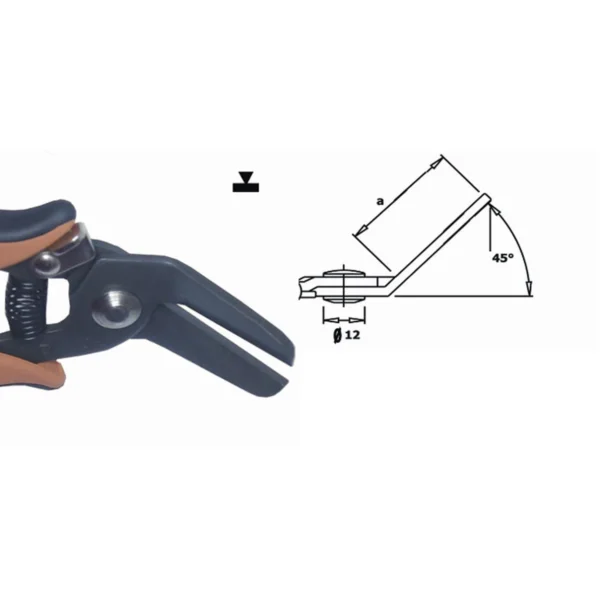 Designed with 45° angle for cutting rubber or plastic seals, insulation and similar materials, a=35, Length 165mm – CP-CSP30GL