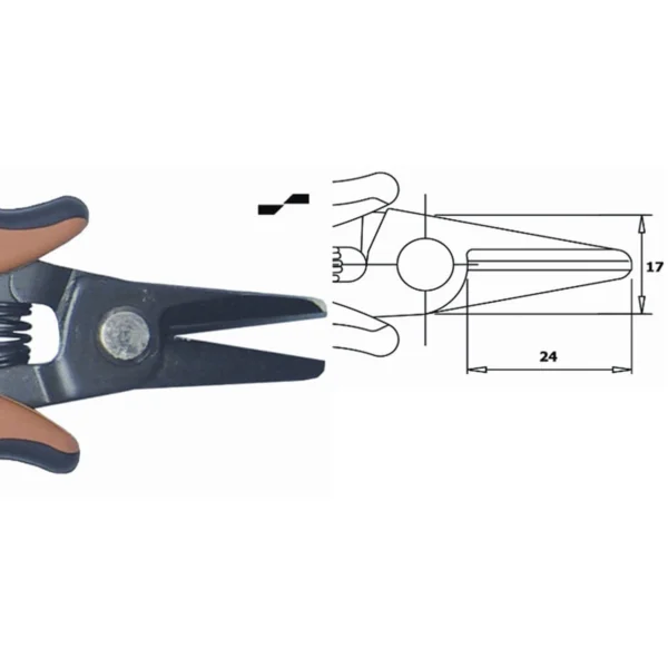 With longer handles, designed for use in electronics but also for general use. Steel thickness 3.0mm, Length 152mm – CP-CS30LD