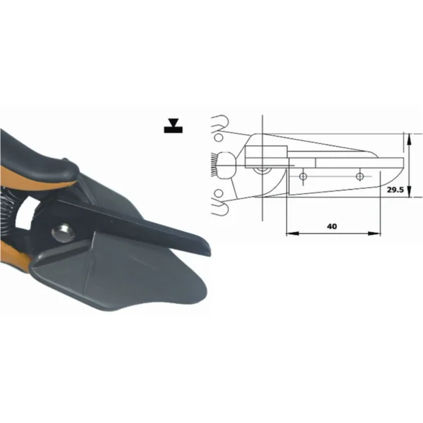 For a straight and 45° angled cut of rubber or plastic seals. ESD. Length 178mm – CP-CSP30.8D