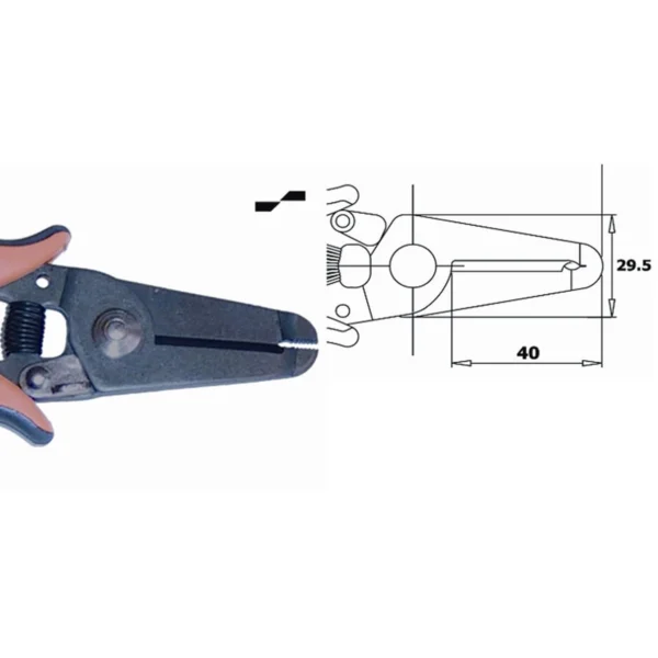 Can be used as shears or pliers. Ø max 10mm (000 AWG). Length 165mm – CP-CSP30.3