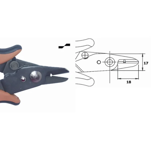Shears and adjustable wire stripper for wires from 0.4 - 1.0mm (26-18 AWG). Tool length 144mm – CP-CSF30S