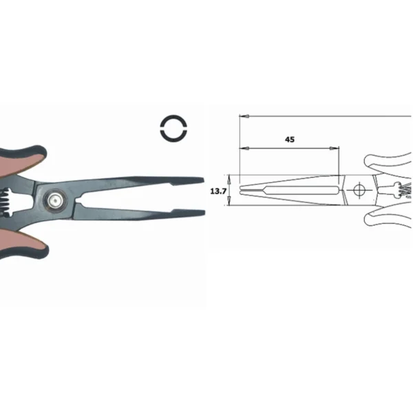 For the insertion of contacts in multipolar connectors, curved ergonomic grip. Dimensions 16-18-20, Length 170mm – CP-PPN04NB