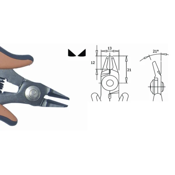Suitable for works with plastic. Steel thickness 5.0 mm. Tool length 138 mm. Copper wire 1.63 mm – CP-TR5000PGD