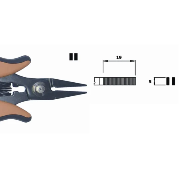 For the general handling of all types of components. ESD. Steel thickness 5.0mm, Length 146mm – CP-PN5003D