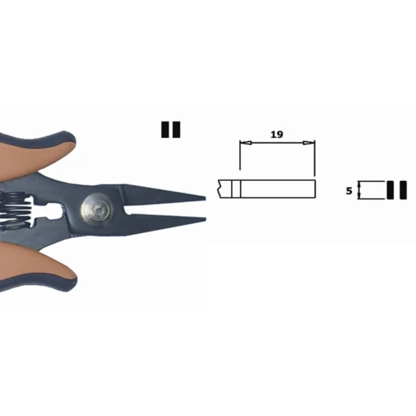 For the general handling of all types of components. ESD. Steel thickness 5.0mm, Length 146mm – CP-PN5004D