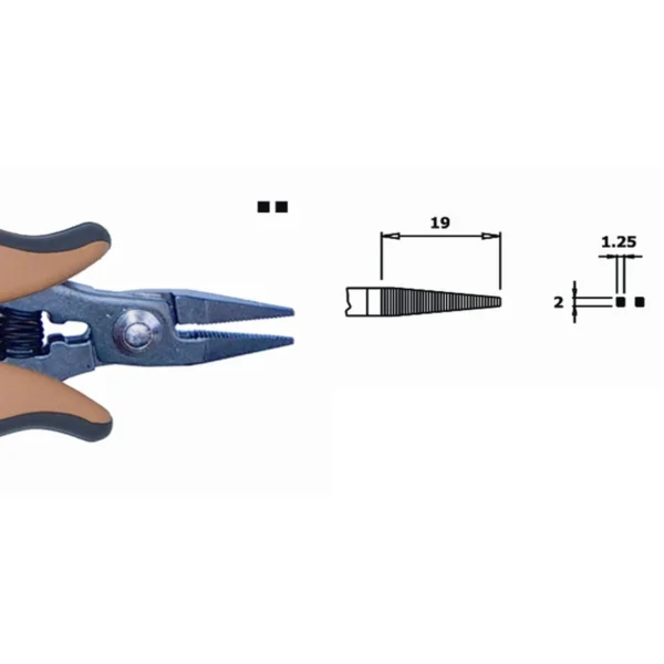 For the general handling of all types of components. ESD. Model making. Steel thickness 5.0mm, Length 146mm – CP-PN5001D