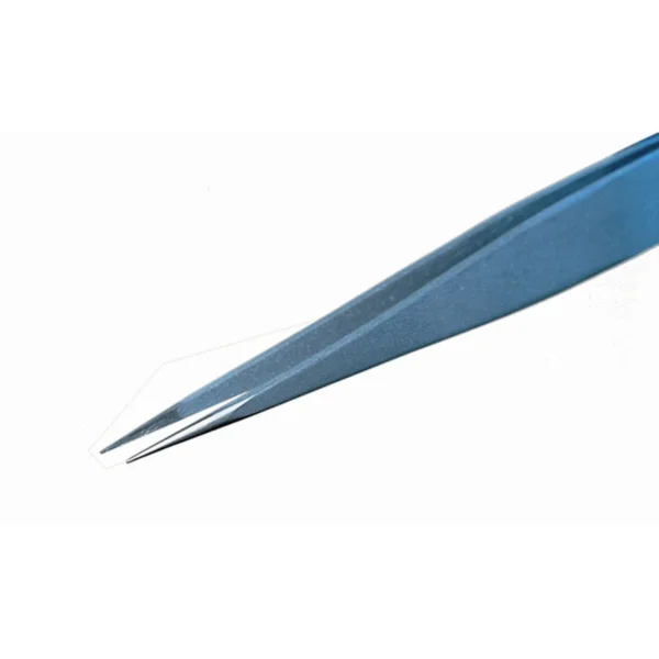 Flat tweezers with very fine tips and thin blades, Length 110mm – CP-0C11