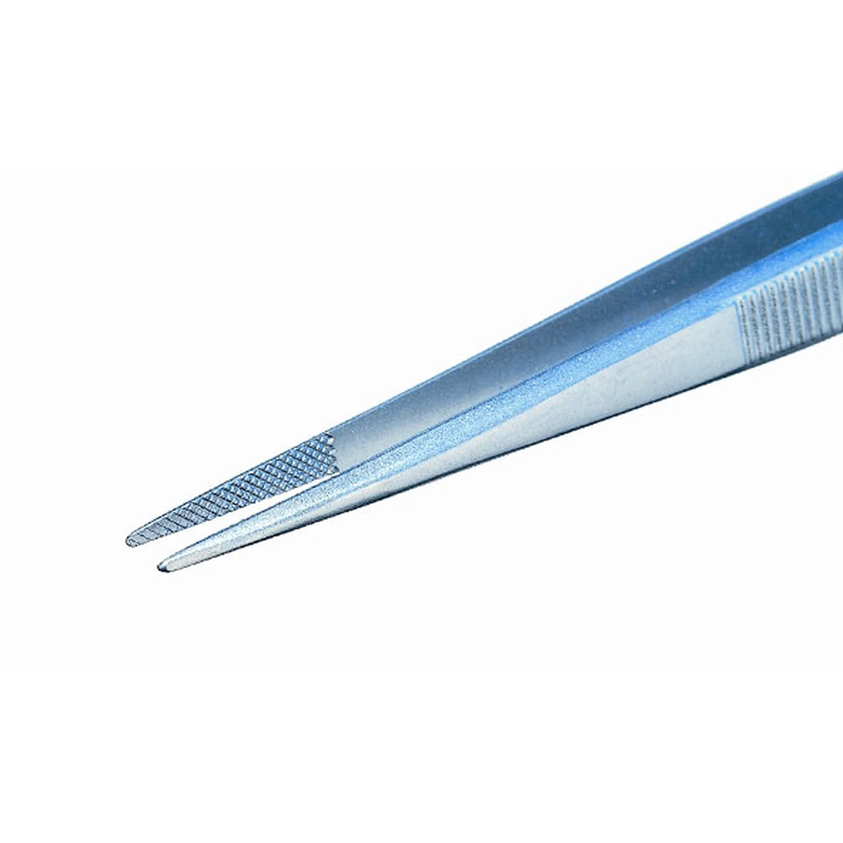 Tweezers for assembly, serrated internally and externally on the handles, Length 160mm – CP-19