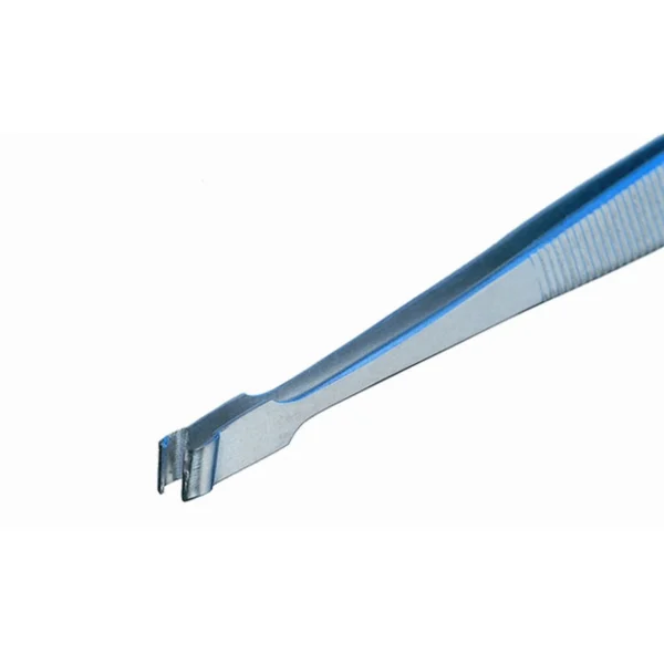 Tweezers with angled tips, for handling and assembly of cylindrical components Ø 2 mm, Length 120mm – CP-579