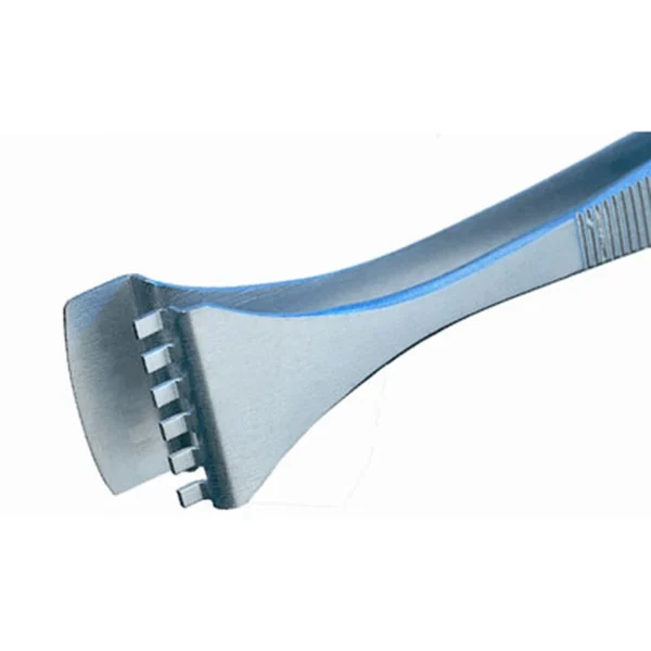 Tweezers with six teeth with bent lower tip for wafer handling, Length 125mm – CP-6DWF