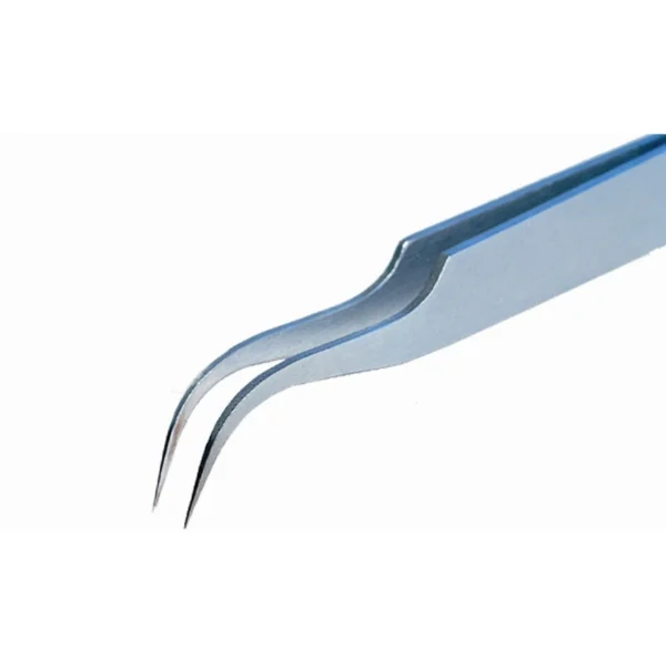 Tweezers with very fine, flat and bent tips, Length 120mm – CP-7E
