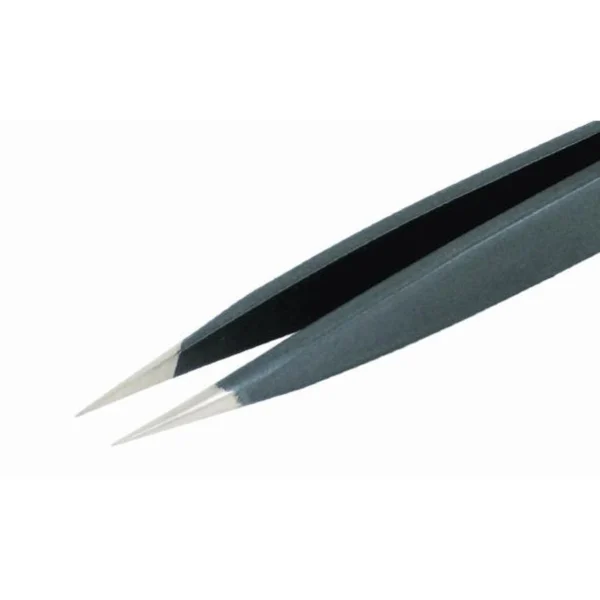Tweezers with flat and thick tips, Length 120mm, ESD – CP-00-ESD
