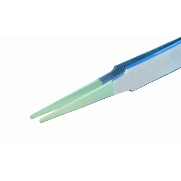 Tweezers with rounded and flat teflon tips, Length 120mm – CP-2AT