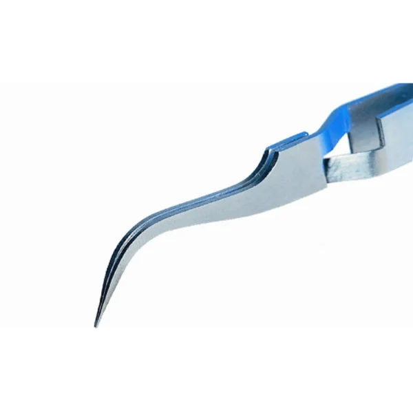 Tweezers with very fine and bent tips for easier grip in high density areas, Length 115mm – CP-7R