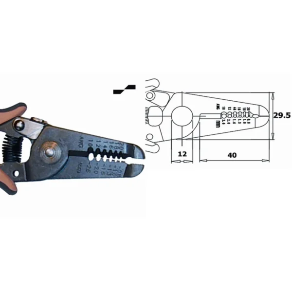 Kann als Schere, Kabelstripper und Zange verwendet werden. Für Ø 0,81-2,59 mm (20-10 AWG). Länge… – CP-CSP30.2