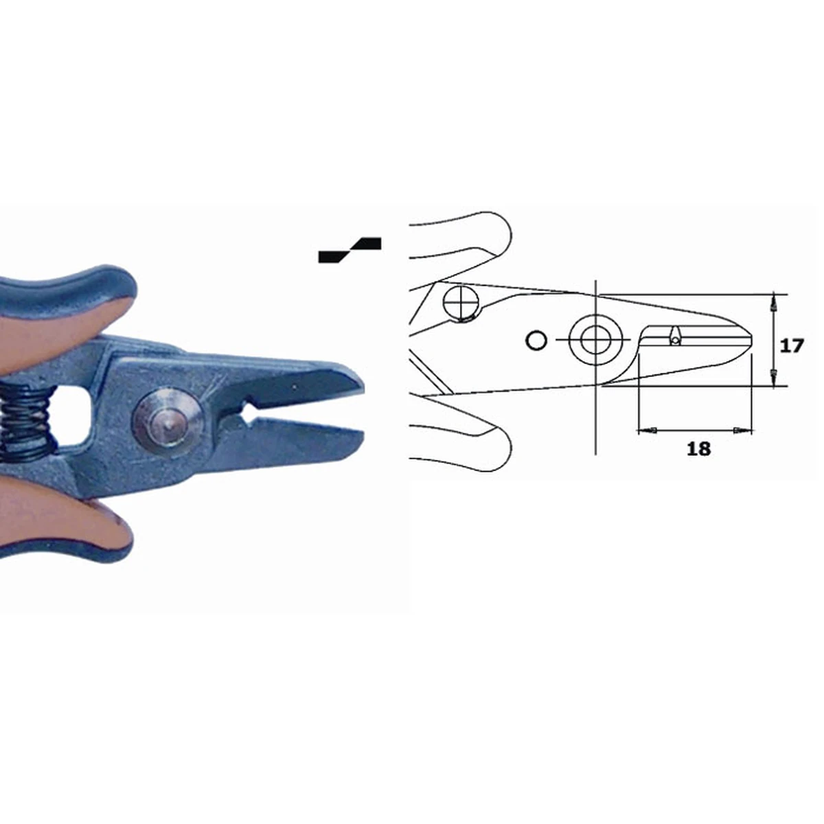 Kann als Schere (Ø 1.3mm-16 AWG) und als Kabelstripper (0,4mm-26 AWG) verwendet werden. ESD. Länge… – CP-CSF30D