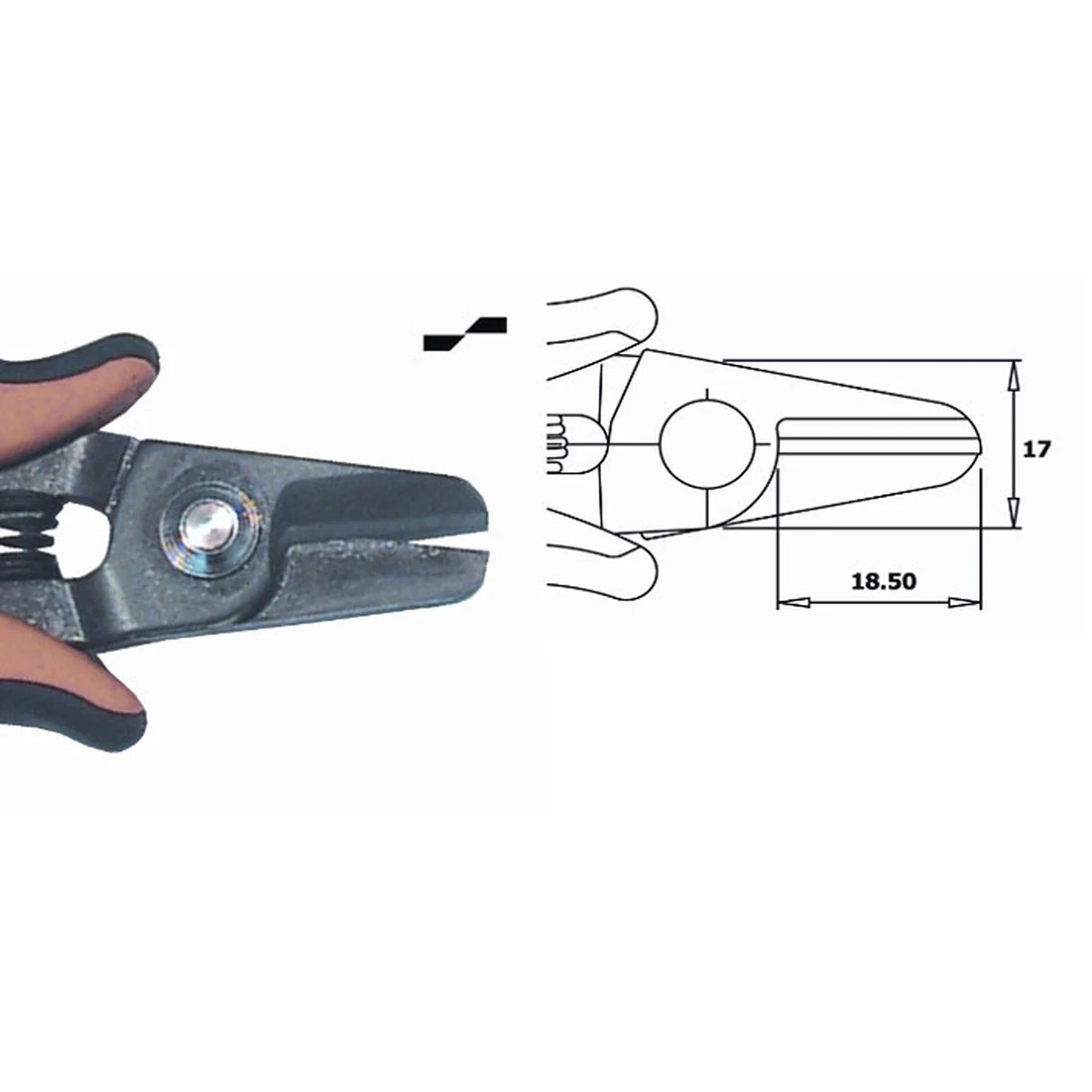 Universalschere für elektronische Arbeiten, Klingenstärke 3,0 mm, Länge 144 mm – CP-CS30