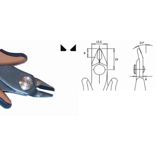 Stärkere Version als CP-TR3058. Klingenstärke 3,0 mm. Werkzeuglänge 138 mm. Kupferdraht 2,05 mm. – CP-TR58A