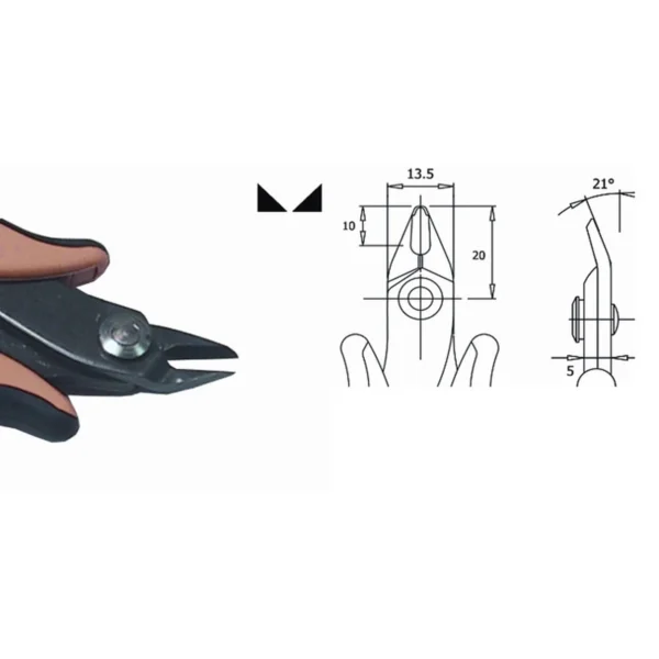 Standardwerkzeug. Klingenstärke 2,5 mm. Werkzeuglänge 138 mm. Kupferdraht 1,30 mm – CP-TR25
